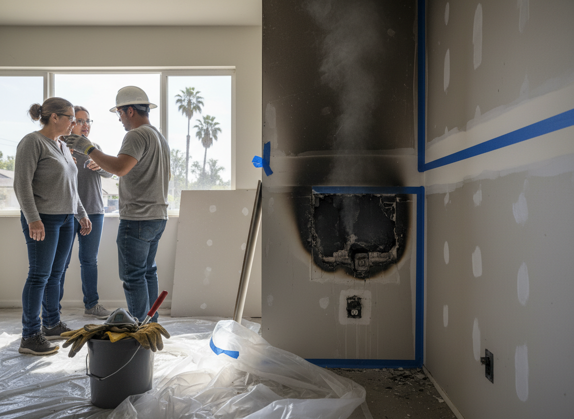 Fire Damage Restoration in Encino