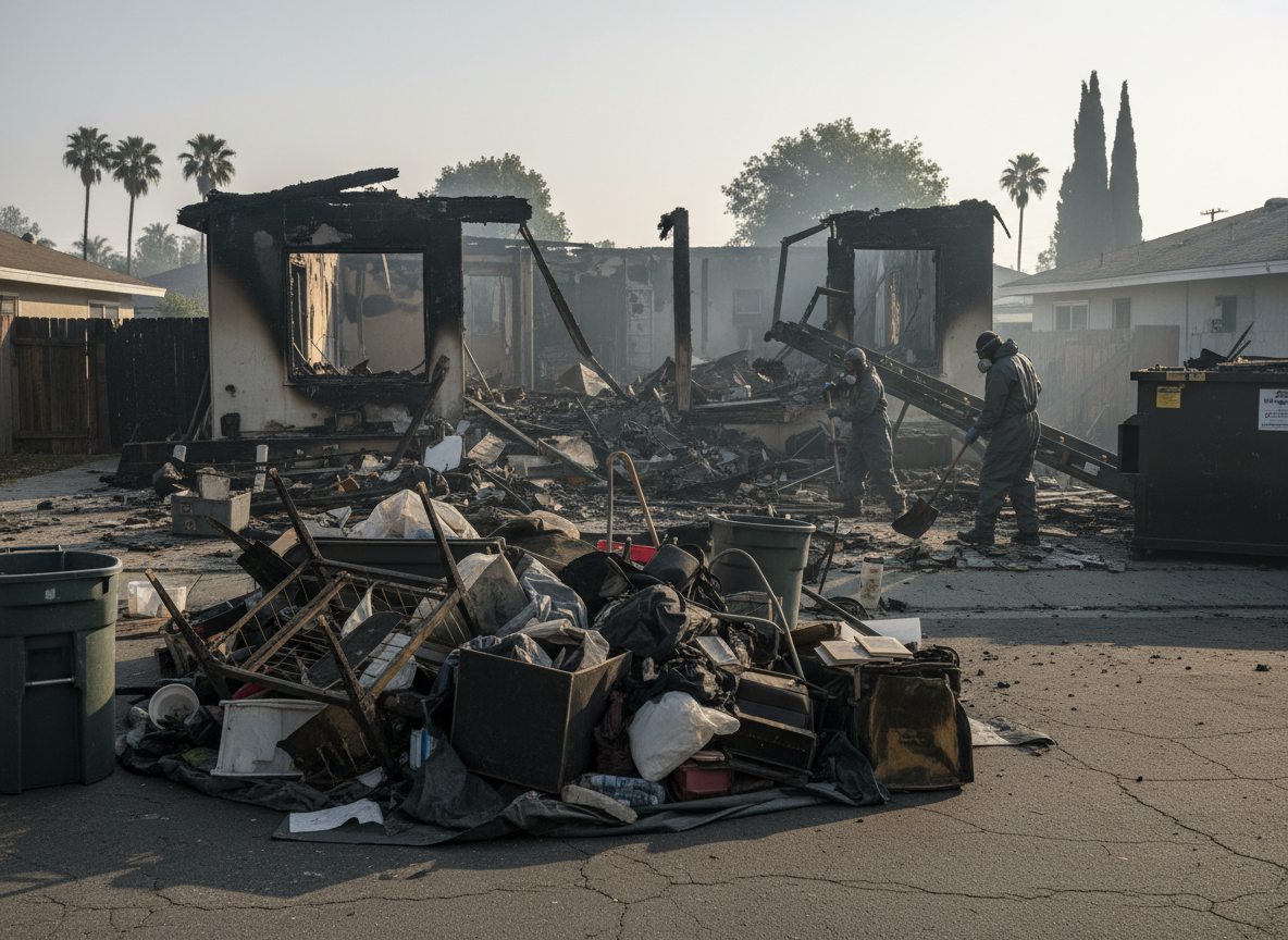 Hoarding Cleanup After Fire in Reseda, CA